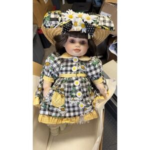 Marie Osmond Toddler Porcelain Doll LE 926/7500 w/ Box Hat Daisy Dress